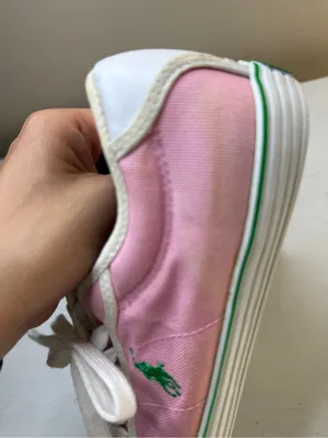 90's Polo Ralph Lauren light pink Canvas sneakers (size 8) vintage preppy Y2K thumbnail 5