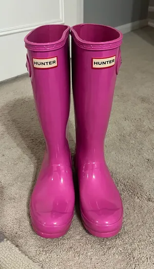Pink Hunter rain boots  thumbnail 1