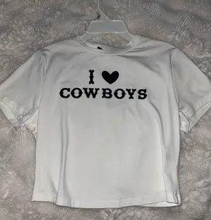 NWOT I heart cowboy White Tee Size L thumbnail 1