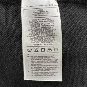 Adidas Cropped Sweatshirt Pullover Athleisure Activewear Logo Black XL‎ Gym thumbnail 5