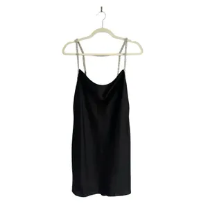 NWT Show me Your Mumu Bling mini dress Satin Black Size M Bedazzled Rave Party thumbnail 3