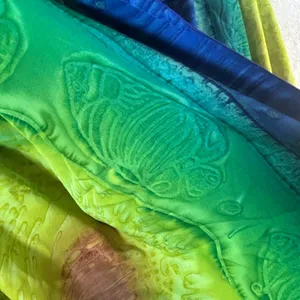 Rima Tropical Fish Batik Sarong Wrap Green Blue Tassel Fringe Beach‎ Cover Up thumbnail 4