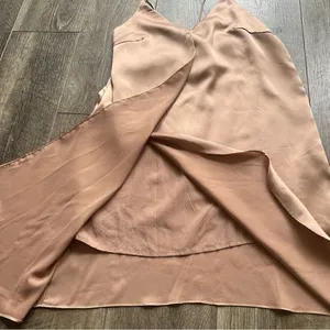 NWT Urban Outfitters Satin Tie Back Slip Dress Bronze Size Small thumbnail 14
