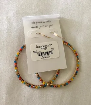 Francesca’s colorful hoop earrings thumbnail 2
