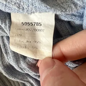 Blue Ribbed Crop Top Size XS thumbnail 7