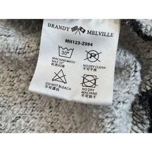 Brandy Melville Charcoal Gray Full-Zip Crop Hoodie | Cozy Essential thumbnail 4