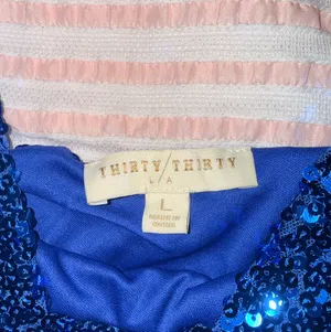 Thirty thirty blue sequin top Size L thumbnail 3