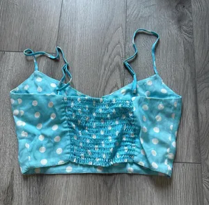 Blue polka dot crop top Size XS thumbnail 2