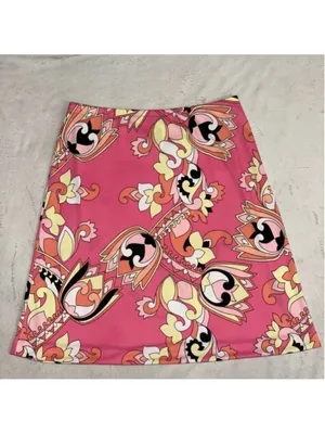 Y2K Pink Pucci Inspired Mini Skirt Retro Glam Mall Girl Vibes thumbnail 9