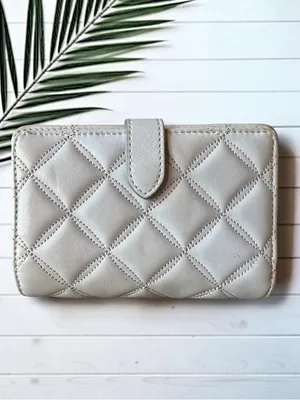 Kate Spade New York Gray Quilted Zip Around Wallet Bifold Organizer thumbnail 2