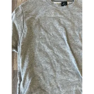 Nike Dri-FIT Gray Crewneck Sweatshirt Womens XL Just Do It Sleeve Pullover Top thumbnail 8
