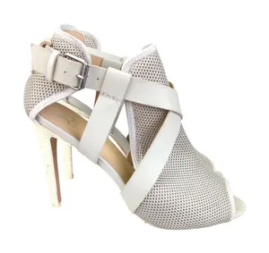 Joe's Jeans Women's Mesh Peep Toe Cross Strap Buckle Heel Sandal Size‎ 9M thumbnail 1
