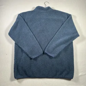 VTG Liz Claiborne Fleece Pullover Sweater Womens XL Blue Henley Snap Fuzzy Cozy thumbnail 13