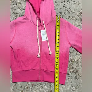 American Eagle Womens Hoodie This Feels Seriously Lived In Zip Up Pink Small NWT thumbnail 5