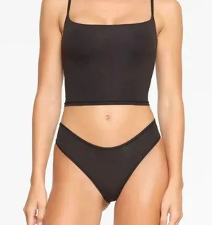 SKIMS Women's Fits Everybody Cropped Cami in Onyx thumbnail 1