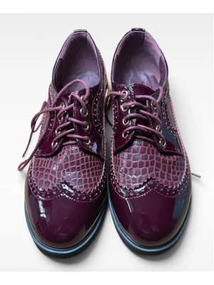 💜 Women's Midnight Velvet Oxblood Oxford Shoes Size 7 🖤 thumbnail 5
