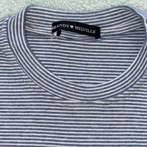 Brandy Melville Blue Striped Short Sleeve Tee thumbnail 2