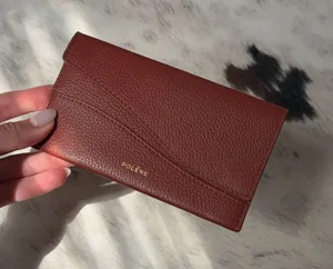 Polene Wallet Card Holder Brown Leather thumbnail 1