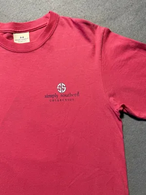 Simply Southern Pink Tee Small “I Shore Do Sparkle” Sea Horse Cute T-Shirt thumbnail 3