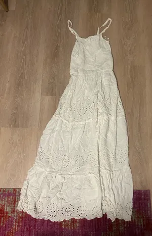white maxi summer dress thumbnail 1