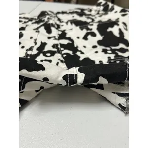 Wisteria Lane Black and White Cow Print Farm Animal Denim Jean Shorts Size M thumbnail 5