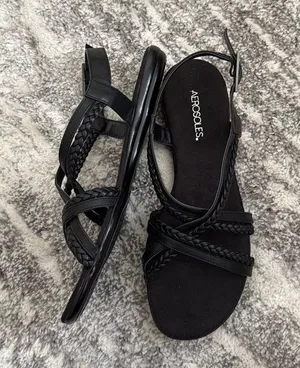 Black Flat Sandals thumbnail 3