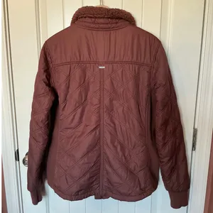 Prana Elsa Quilted Sherpa Jacket Large Maroon thumbnail 5