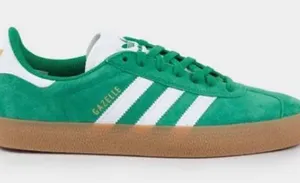 adidas Gazelle Green Suede Sneakers with White Stripes and Gum Sole thumbnail 1