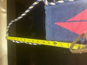 Handmade Sailboat Themed Fabric(Rayon/Cotton)Shoulderbag Made in Greece Rare thumbnail 7