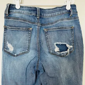 Maurices High Rise Skinny Blue Jeans Womens Small S Distressed Button-Fly thumbnail 4