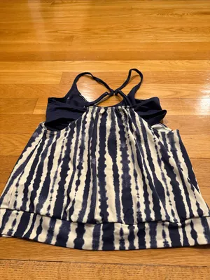 Athleta tye dye tankini top size 34D/DD. Blue thumbnail 2