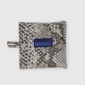Baby BAGGU Gray Snakeskin Print Reusable Tote BAG Folds to 4x4” Washable Unisex thumbnail 2