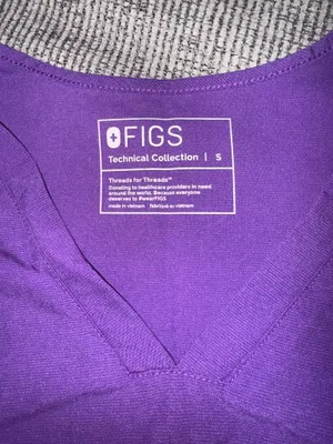 Purple figs scrub top size small thumbnail 5