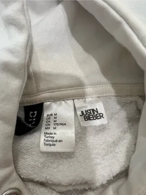 Justin Bieber White Team Bieber Hoodie Size Medium thumbnail 6