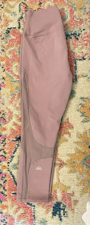 Alo Purple Mesh Cropped leggings thumbnail 1