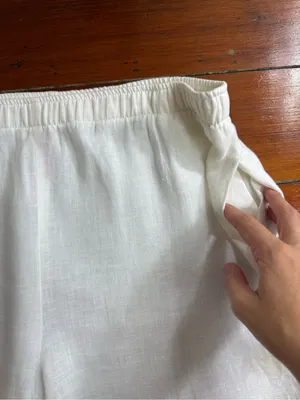 IC By Connie K 100% Linen Elastic Waist Wide Leg Pull On Pants Sz M 💛🍄 thumbnail 4