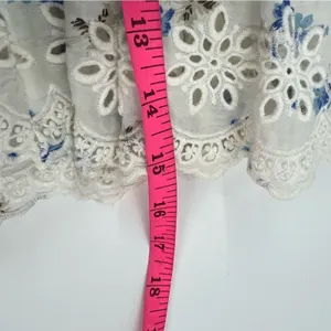 LoveShackFancy Becca Skirt brillant blue floral print sz‎ M thumbnail 9
