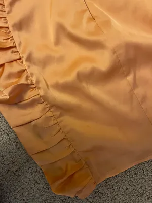 Satin Mini printed Dress Orange Size M thumbnail 5
