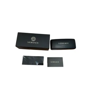 VERSACE BLACK AUTHENTIC EYEGLASSES SUNGLASSES CASE Box, cloth thumbnail 2