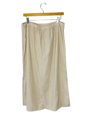 OLD NAVY Linen Blend Midi Skirt thumbnail 3