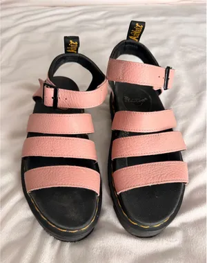 Dr. Martens Blaire Pink Leather Gladiator Platform Sandals Womens 8 thumbnail 1