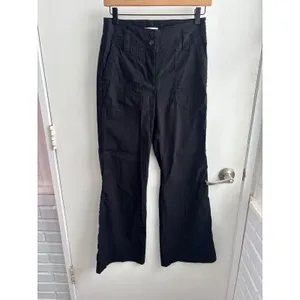 Maeve by Anthropologie The‎ Naomi Linen Blend Wide Leg Flare Pants Size 4 boho thumbnail 2