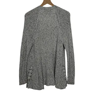 American Eagle Knit Cardigan Sweater Size L Gray Open Front Knit Cozy Comfort thumbnail 2