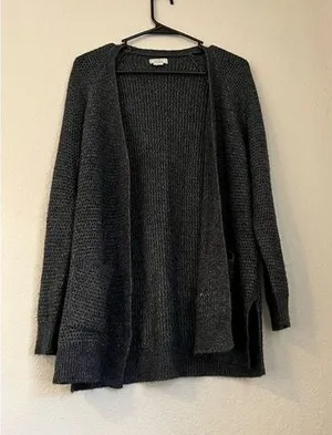 Fat Face Sweater Women's 8 Blue Knitted Cardigan Open Front Long Sleeves Pockets thumbnail 1