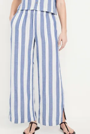 Old Navy Striped Linen Pants thumbnail 2