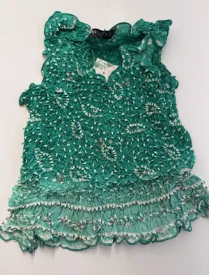 Chaudry KC Sports Green‎ 100% Silk Tank Top Women's Small NWT thumbnail 1