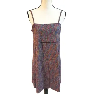 ASOS cami dress in rainbow glitter sparkly bodycon mini dress size 12 thumbnail 2