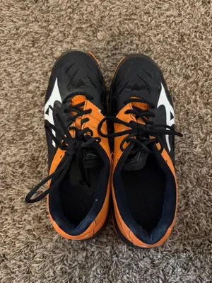 Mizuno Wave Lightning Volleyball Shoes Orange Black thumbnail 2