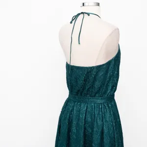 Dress‎ the Population. New! Green Lace Halter Midi Dress. thumbnail 10