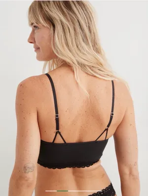 Aerie Black Lace Bralette thumbnail 2